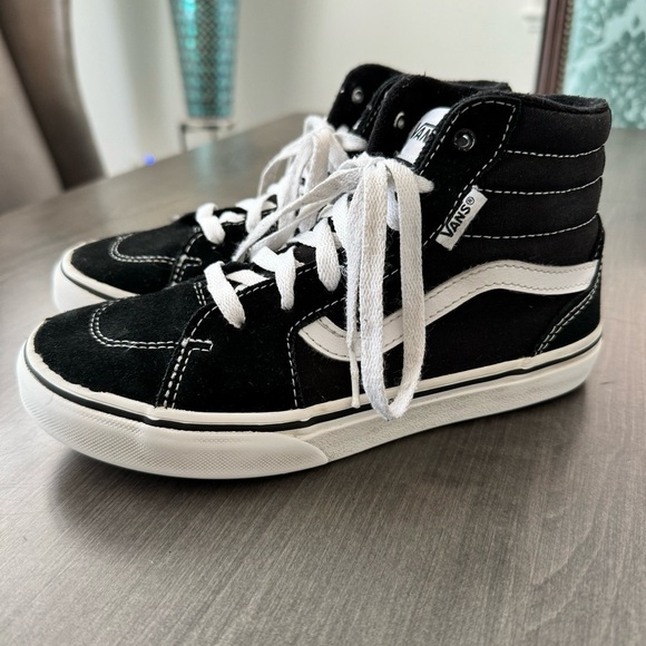 Vans Sk8-Hi black sneakers shoes size kids youth 3 - Picture 2 of 10